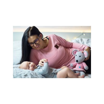 JAKOMAMA T-shirt for breastfeeding - long sleeved - light pink