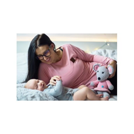 JAKOMAMA T-shirt for breastfeeding - long sleeved - light pink