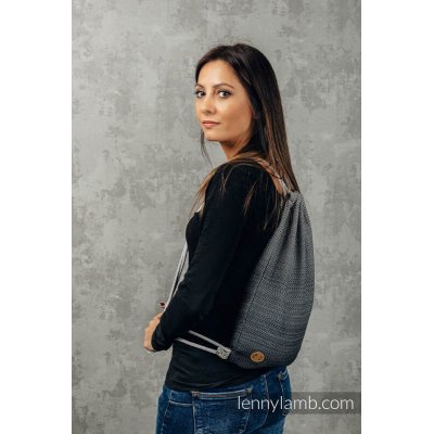 LennyLamb Taška SackPack Little Herringbone Ombre Grey