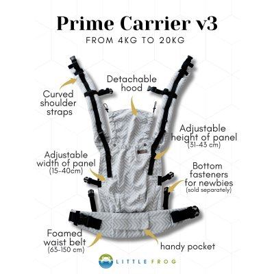 Little Frog ergonomic carrier Prime - Slate Moonstone