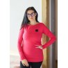 JAKOMAMA T-shirt for breastfeeding - long sleeved - RASPBERRY