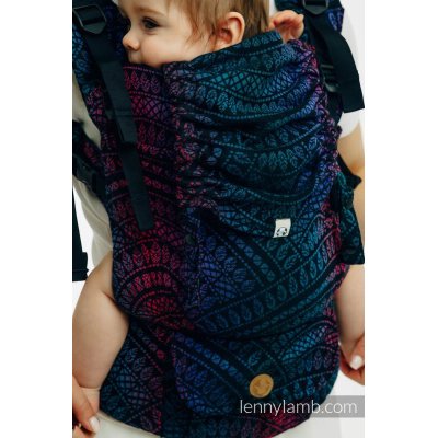 PŮJČOVNA LennyLamb LennyUpGrade PRO rostoucí ergonomické nosítko Peacock's Tail - Black Opal