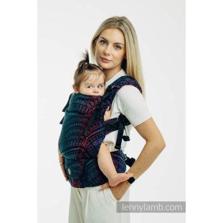 PŮJČOVNA LennyLamb LennyUpGrade PRO rostoucí ergonomické nosítko Peacock's Tail - Black Opal