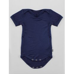 DuoMamas childern bodysuit - short sleeves - dark blue