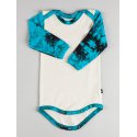 DuoMamas childern bodysuit - long sleeves - turquoise nebula sleeves