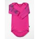 DuoMamas childern bodysuit - long sleeves - dark pink coloured sleeves
