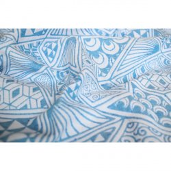 Yaro Geodesic Contra Blue White Wool Tussah