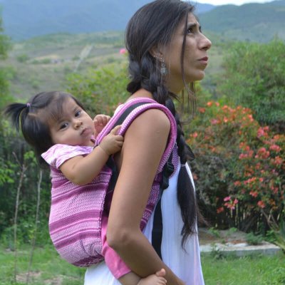 Indajani Onbuhimo zádové nosítko - Zhuub Pink