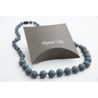 Silikonové korále Mama Chic - Ocelově šedé