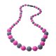 Silicone beads Mama Chic - Pink -grey
