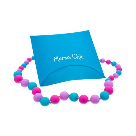 Silicone beads Mama Chic - Pink-lila-turquoise