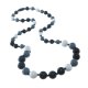 Silicone beads Mama Chic - Black-white