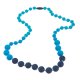 Silicone beads Mama Chic - Navy-blue-teal