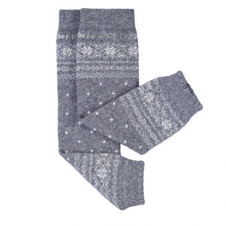 Baby leg warmers Hoppediz cashmere/merino - Norwegian grey