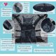 Fidella Fusion ergonomické nosítko s přezkami Iced Butterfly smoke půjčovna