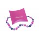 Silicone beads Mama Chic - navy-lilla-pink