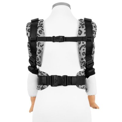 Fidella Fusion babycarrier with buckles - Leopard silver