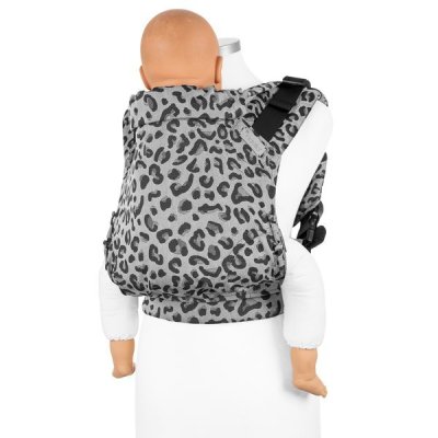 Fidella Fusion babycarrier with buckles - Leopard silver