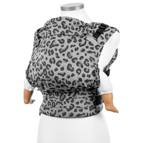 Fidella Fusion babycarrier with buckles - Leopard silver