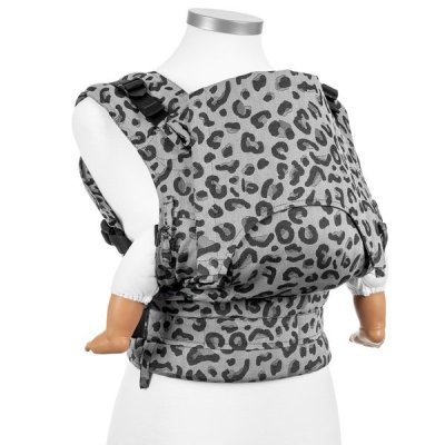 Fidella Fusion babycarrier with buckles - Leopard silver