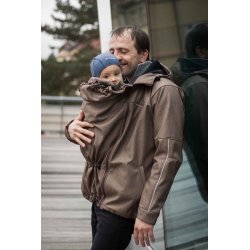 Loktu She babywearing coat for men - brown melange 2019