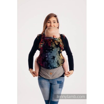 LennyLamb LennyGo ergonomické nosítko Choice - Swallows Rainbow Dark