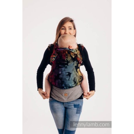 LennyLamb LennyGo ergonomické nosítko Choice - Swallows Rainbow Dark