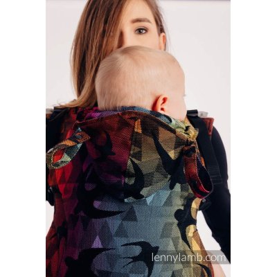LennyLamb LennyGo ergonomické nosítko Choice - Swallows Rainbow Dark