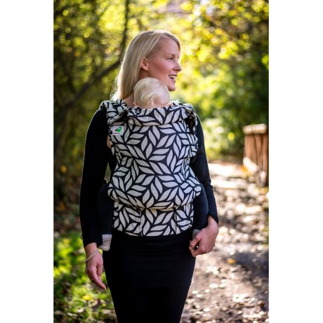 MoniLu ergonomic babycarrier UNI (Adjustable) Leaves Coal