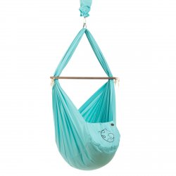 NONOMO® SWINGING HAMMOCK-SET BABY CLASSIC WITH POLYESTER MATTRESS AND CEILING FIXTURE- mint