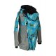 Shara Nosící Softshellový kabát - zimní - šedý žíhaný s jeleny