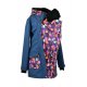 Shara Nosící Softshellový kabát - jaro/podzim - modrý žíhaný+mandalové trojúhelníky