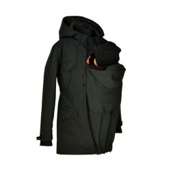 Shara Nosící Softshellový kabát - jaro/podzim - černý + vsadka hvězdičky
