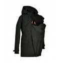 Shara Nosící Softshellový kabát - jaro/podzim - černý + vsadka hvězdičky