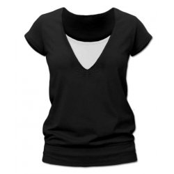 Jozanek Breast-feeding T-shirt Karla, short sleeves, BLACK