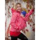 La Tulia babywearing jacket - Red dots and navy blue