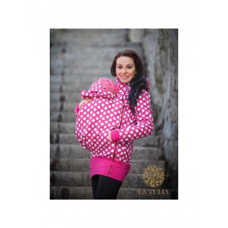 La Tulia babywearing jacket - Raspberry dots