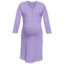 Jozanek Maternity and breastfeeding nightdress with snap-button neckline Cecilie, LAVENDER