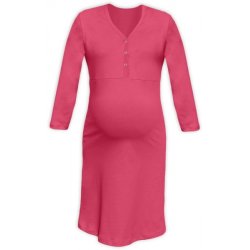 Jozanek Maternity and breastfeeding nightdress with snap-button neckline Cecilie, SALMON PINK