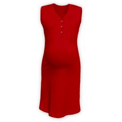 Jozanek Maternity and breastfeeding nightdress with snap-button neckline Cecilie, RED