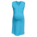 Jozanek Maternity and breastfeeding nightdress with snap-button neckline Cecilie, TURQUOISE