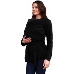 Jožánek Těhotenský a nosící zavinovací kabátek Zina, fleece - černý