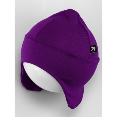 Duomamas Čepice s krytím na uši - tmavě fialová