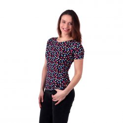 Jozanek Breast-feeding T-shirt Lenka, short sleeves, colored polka dots