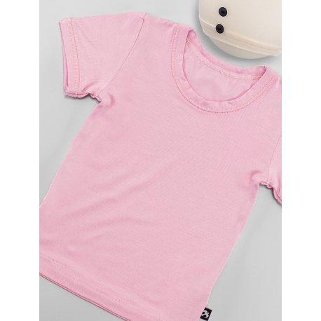 DuoMamas childern T-shirt - short sleeved - light rose