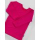 DuoMamas Dětské triko dlouhý rukáv - sytě růžové