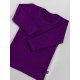 DuoMamas Dětské triko dlouhý rukáv - tmavě fialové