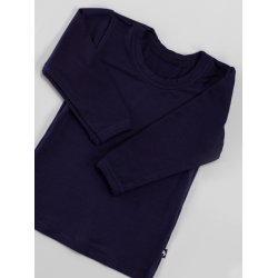 DuoMamas Dětské triko dlouhý rukáv - tmavě modré