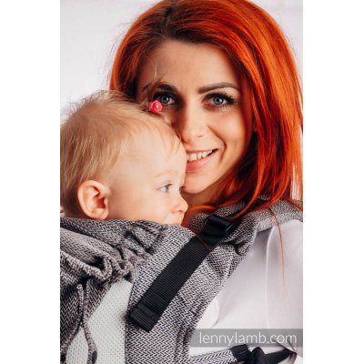 LennyLamb LennyGo Mesh ergonomické nosítko Little Herringbone Ombre Grey