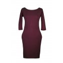 Angel Wings Dress with pockets - bordeaux